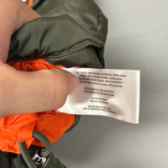 Orvis Essex Down Puffer Zip Up Military Style Green Vest Men’s Large - Picture 4 of 6